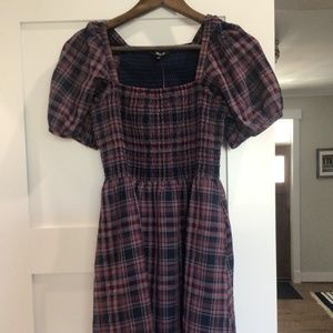 NWT madewell xs smocked bodice mini dress- Fall family photos